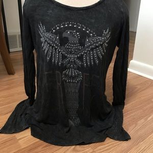 Washed out long sleeve tee